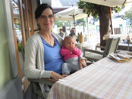 Erynn and Greta Dinner in Bled  Slovenia